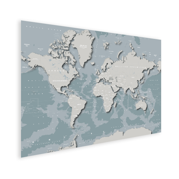 Ploeg stap in boom Stoer poster - Wereldkaart op poster - Wereldkaart | Bestel nú met  herfstkorting tot 45%