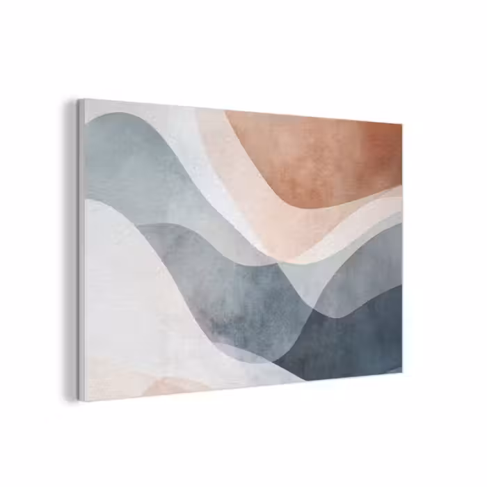 Akoestisch schilderij - Abstract - Golven - Blauw